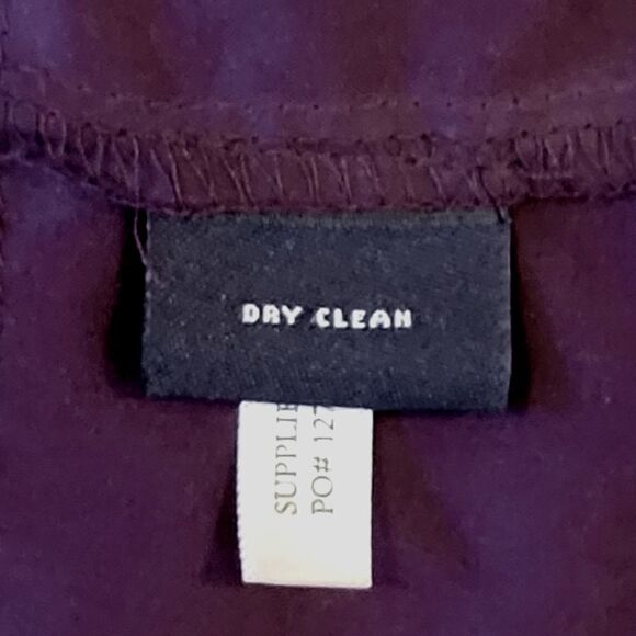 American Living Eggplant Ruched Surplice Neckline Tiered Sleeveless Dress Size 6 - Picture 9 of 9